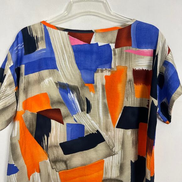 New York & Company Womens Dress Medium Shift Painter Colorful Artsy Summer Boho - Picture 9 of 11